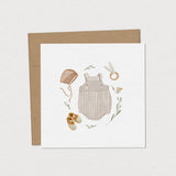 Mimosa - Carte de souhait- Régulière - Trousseau de naissance