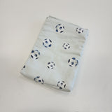 Oops - Mousseline de bambou-coton - Soccer fond vert