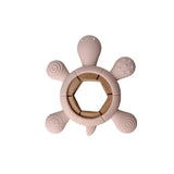 Pekaboo - Jouet de dentition silicone et bois - Tortue rose