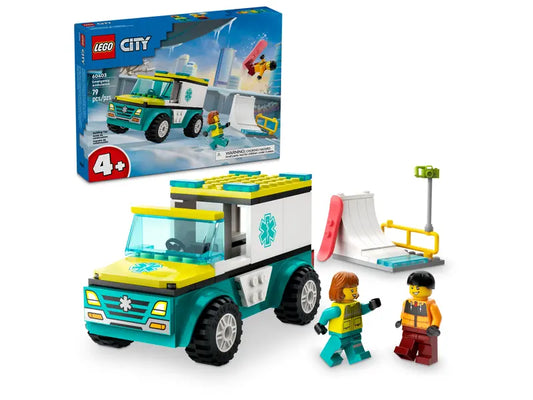Lego - City - Ambulance d'urgence et planchiste