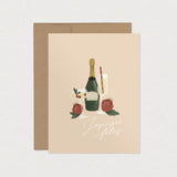 Mimosa - Carte de souhait- Régulière - Bulles festives