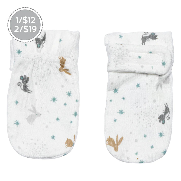 Perlimpinpin - Mitaines nouveau-né en Bambou - Souris