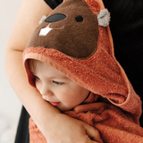Perlimpinpin - Serviette à capuchon ENFANT - Castor