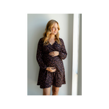 Rose Maternité - Robe Lolita - Fleurs Noir & Rose