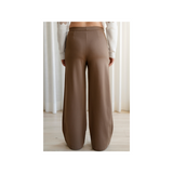 Rose Maternité - Pantalon à jambes larges - Moka Mousse