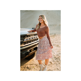 Rose Maternité - Jupe fleurie avec poches - Fleurs d'automne