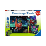 Ravensburger - Casse-tête - Dinosaures dans l'espace - 3x49pcs