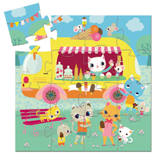 Djeco - Puzzle silhouette/Glacier/16pcs
