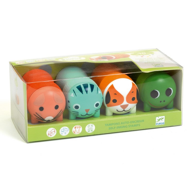 Djeco - Tampons pour les petits, Animaux du jardin
