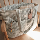 Dans le Sac - Sac à couches MAMA - Gingham Sauge