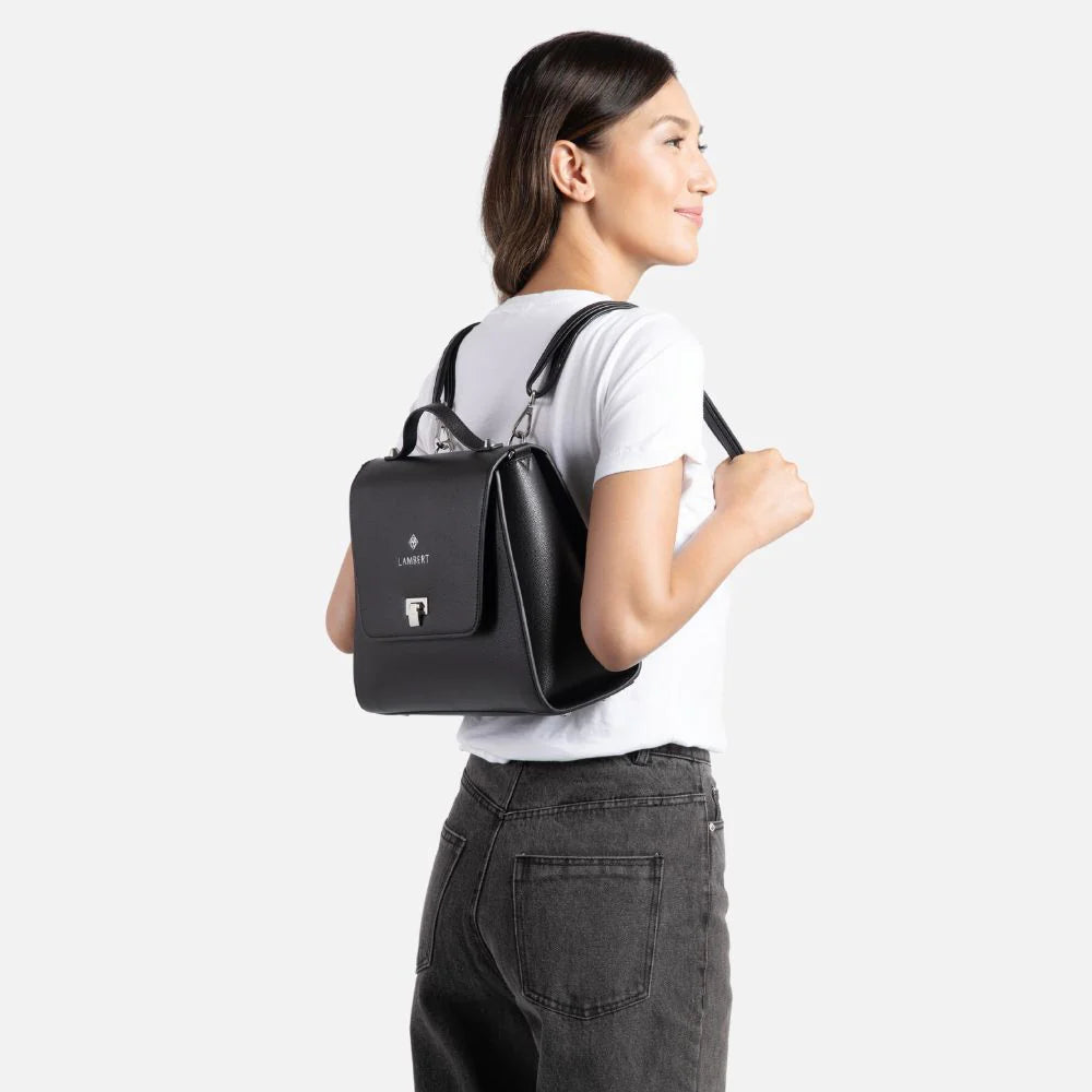 Le Elie - Sac à main en 3-en-1 en cuir vegan noir