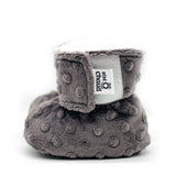 Bébé ô Chaud - Velcro slippers - Charcoal gray
