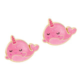 Girl Nation Enamel Earrings - Narwhal