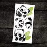 Tatouages temporaires - Les pandas sympas