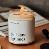 Marée Chandelles - Chandelle de soya - 270ml - Pin blanc agrumes