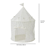 3 Sprouts - Tente de jeu Castle en tissu recyclé - Blueberry/Ivory