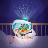 Music box, projector and night light