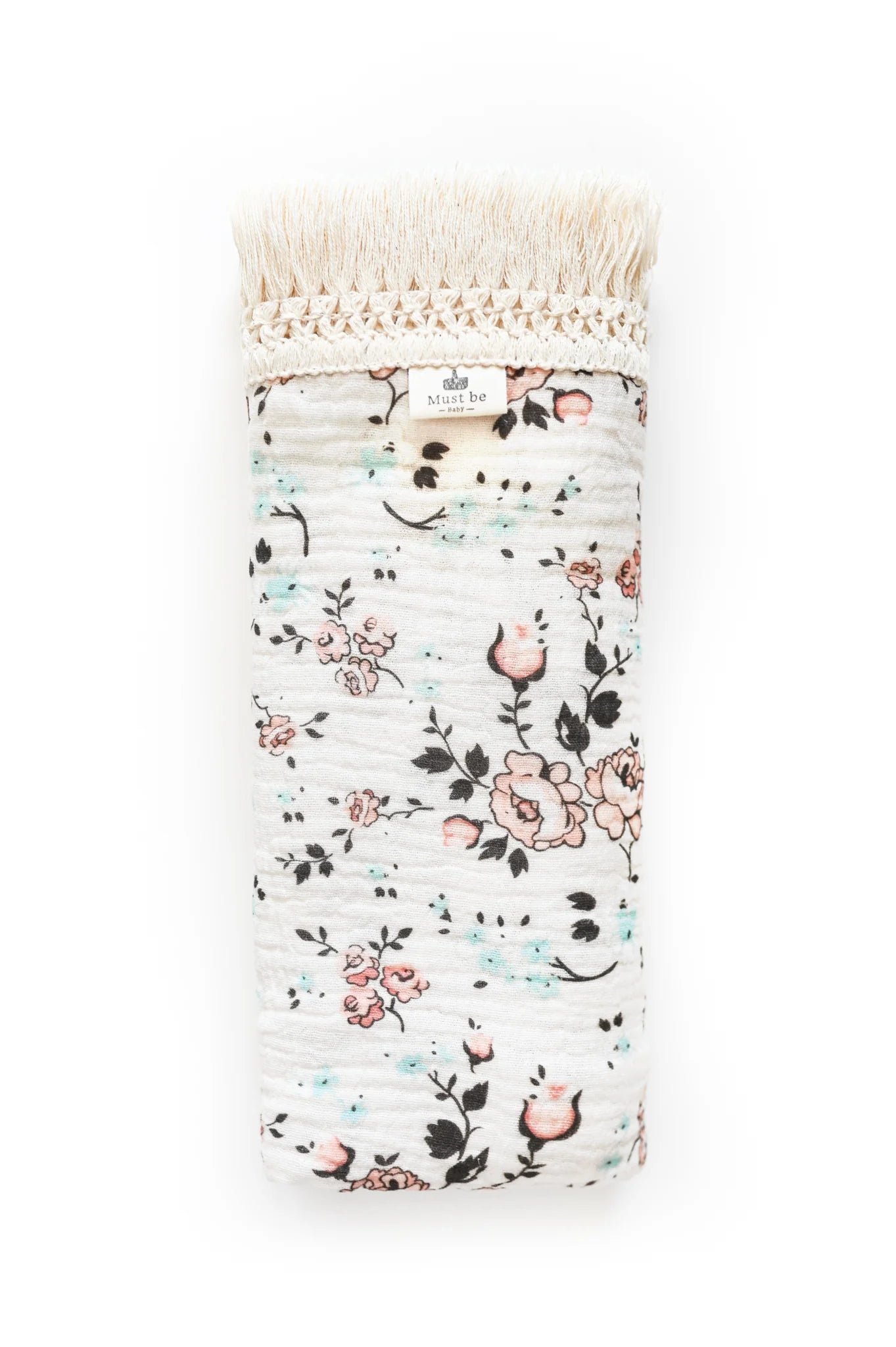 Mousseline en coton biologique avec franges