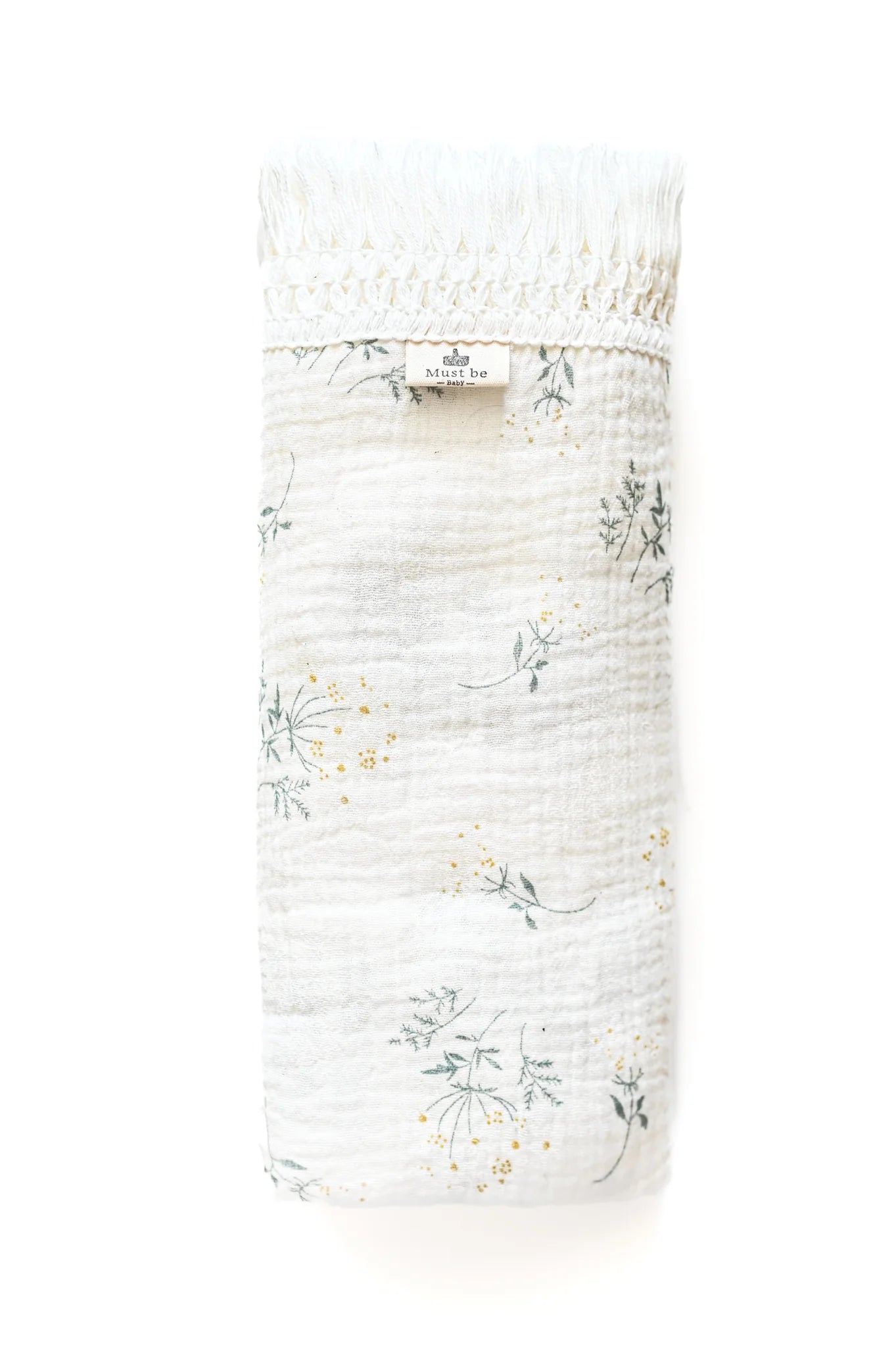 Mousseline en coton biologique avec franges