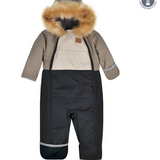 Perlimpinpin -Habit de neige 1 pièce pour bébé - Khaki/Beige/Noir