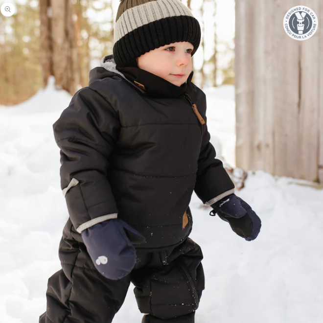 Perlimpinpin 1 piece snowsuit for baby Black