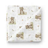 Oops - Mousseline de bambou-coton - Oursons papillons