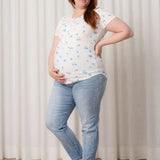 Rose Maternité - Jeans Coupe Droite - Bleu Pâle