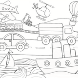 Funny Mat - Puzzle Placemat 12pcs to color
