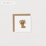 Mimosa - Carte de souhait- Mini - Après la pluie