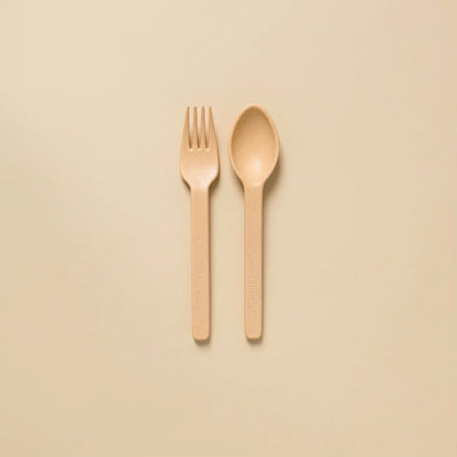 Ensemble d'ustensiles en paille de blé