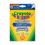 Crayola - 12 marqueurs lavables Couleur Intense
