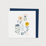 Mimosa - Carte de souhait- Régulière - Fleurs naïves