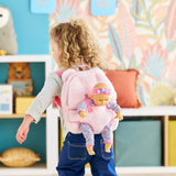Corolle - Accessoires 30 cm - Sac à dos porte poupon - Peluche rose
