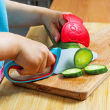 Couteau du chef bleu & rouge