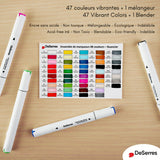 DeSerres - Dual Tip Alcohol Marker Set - 48 pieces