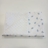 Oops - Couverture Minky - Rétro Petite fleur bleue