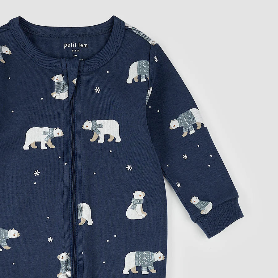 Petit Lem - Pyjama 1 pièce - Ours polaire d'hiver