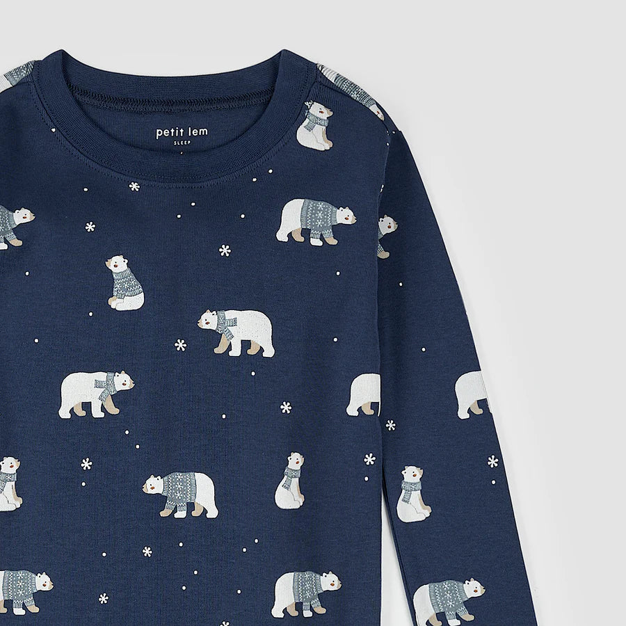 Petit Lem - Pyjama 2 pièces - Ours polaire d'hiver