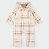 Petit Lem - Combinaison en sherpa - Carreaux taupe