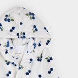 Petit Lem - Robe de chambre en peluche - Bleuets