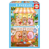 EDUCA - 2x48 piece puzzle - Capyfun