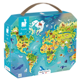 Janod - Puzzle - World - 100pc