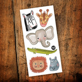 Temporary tattoos - The sweet safari