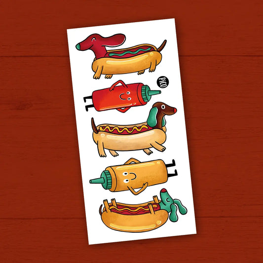 Pico - Temporary tattoos - Ketchup the sausage dog