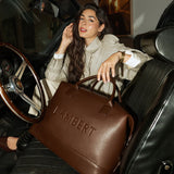 Lambert - Le Mae - Sac de voyage fourre-tout en cuir vegan - Chocolate