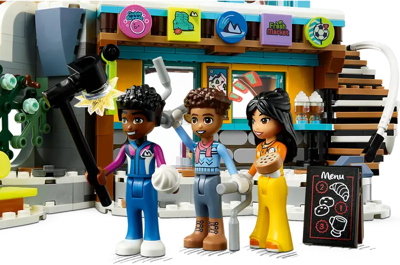 Friends Ski slope and Christmas cafe LEGO Grenier des Petits