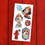 Pico - Tatouages temporaires - Le chien pompier