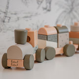 Label Label - Train à empiler - Vert Olive