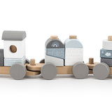 Label Label - Train à empiler - Bleu