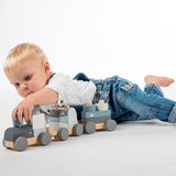 Label Label - Train à empiler - Bleu